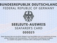 Seeleute-Ausweis (Beispiel Rückseite)