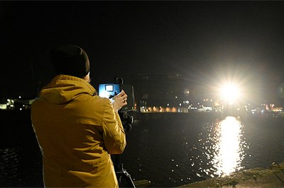 Erprobung moderner Rettungstechnik bei Nacht © Jörn Kallauch / BSH