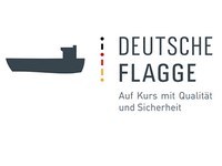 Logo Deutsche Flagge + Slogan