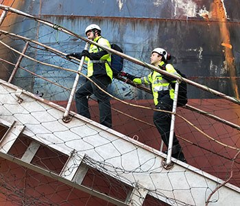 PSCO auf Gangway © Mike Meklenburg/BG Verkehr