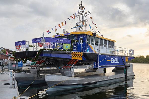 Taufe des Crew Transfer Vessels "Impulse" © EnBW / Rolf Otzipka
