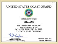 US Qualship 21 für 2026-2027 Lauftext