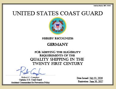 US Qualship 21 für 2026-2027 Lauftext