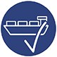 Schiffssicherheit icon blau
