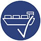 Schiffssicherheit icon blau