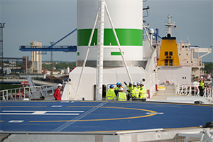 Rotorsegel-Installation Scandlines