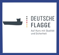 Logo - Deutsche Flagge + Slogan - mit Rand
