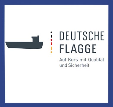 Logo - Deutsche Flagge + Slogan - mit Rand