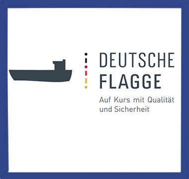 Logo - Deutsche Flagge + Slogan - mit Rand