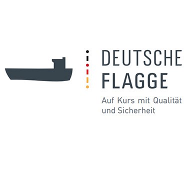 Logo Deutsche Flagge + Slogan
