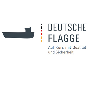 Logo Deutsche Flagge + Slogan