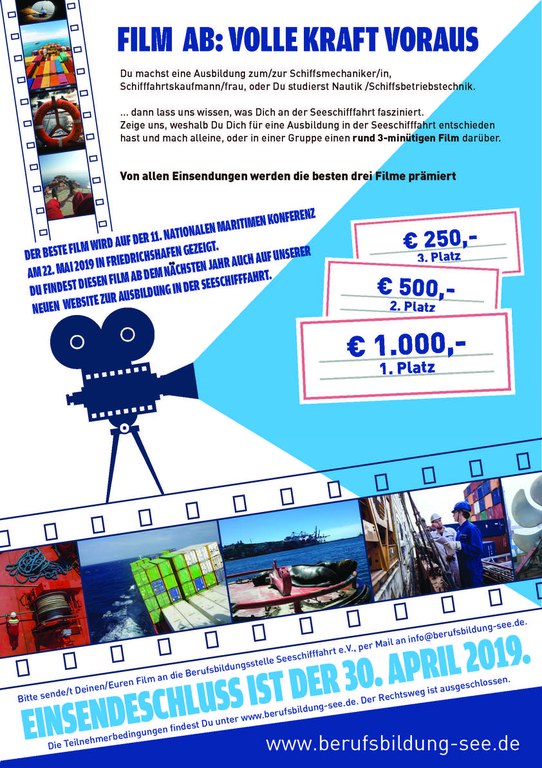 Filmwettbewerb Ausbildung in der Seeschifffahrt