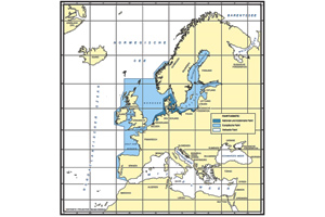 Map of trading areas for medical equipment
